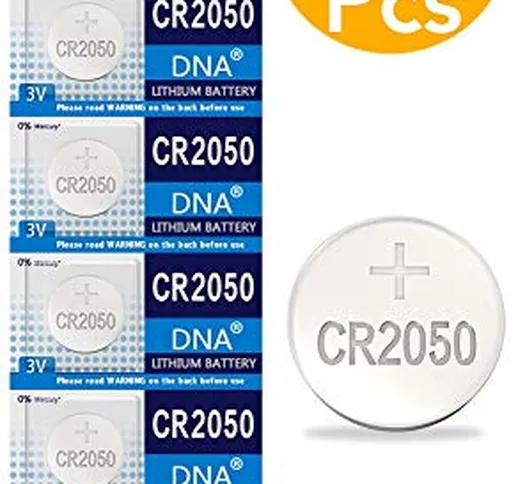 DNA Batteria CR2050, confezione da 5 pezzi