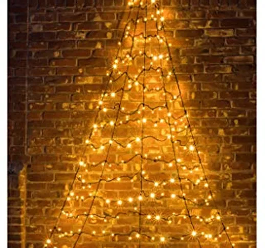 Star-Max Albero di Natale a LED, altezza 400 cm, nero, 35251