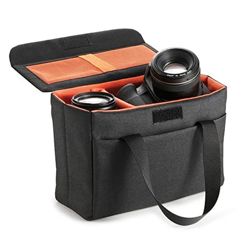 Koolertron Borsa per Fotocamera DSLR con Divisorio Imbottito Antiurto, Borsa per Macchina...