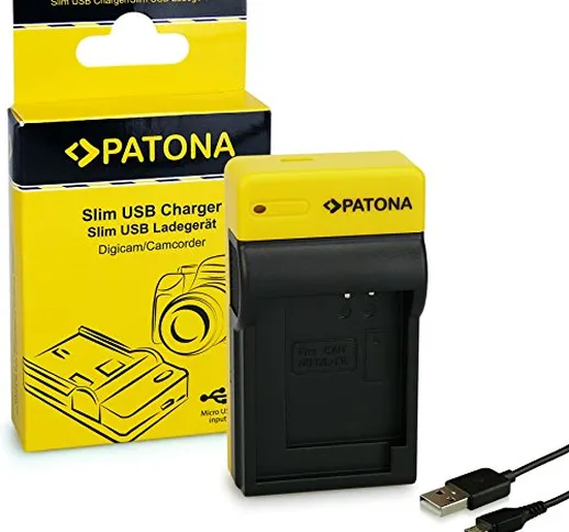 PATONA Slim Caricatore per NB-12L / NB-13L Batterie compatibile con Canon PowerShot G7 X G...