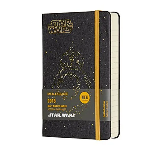 Moleskine 2018 Agenda Giornaliera BB8 Star Wars, 12 Mesi, Tascabile