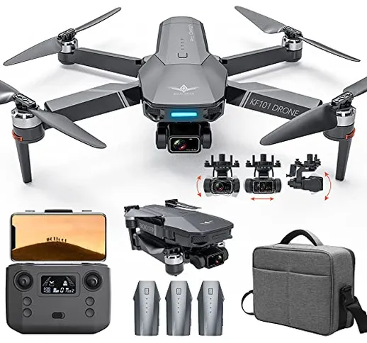 X-Verse KF101 MAX Drone con Telecamera 4K, Gimbal a 3 Assi + EIS + Ripetitore, Distanza de...