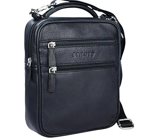 STILORD 'Mats' Borsello uomo in pelle vintage Piccola borsa a tracolla per Tablet 9,7 poll...