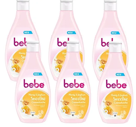 Bebe Miele & Joghurt Smoothie Gel Doccia, Confezione da (6 X 250 ML)