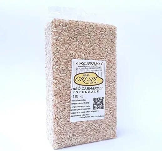 riso integrale Carnaroli 1kg sottovuoto crespiriso