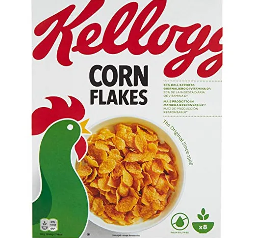 Kellogg'S - Corn Flakes Cereali Di Mais, Vitamina D - 250 G