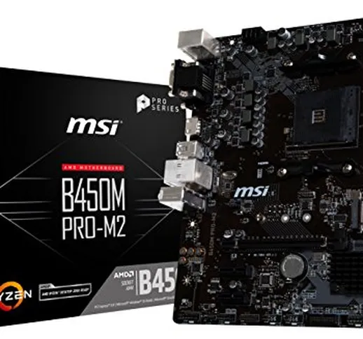 MSI B450M PRO-M2 V2 scheda madre Presa AM4 Micro ATX AMD B450