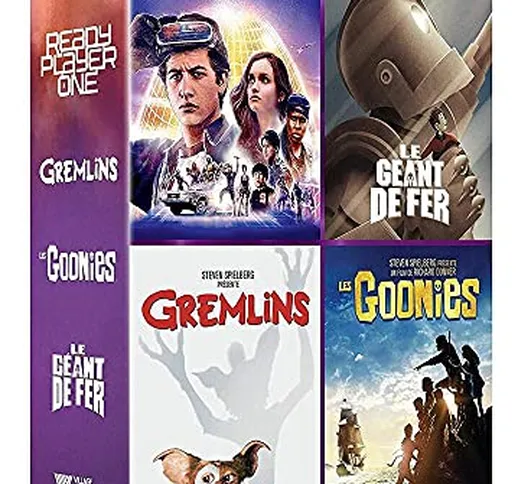 Coffret amblin 4 films : ready player one ; les goonies ; gremlins ; le géant de fer