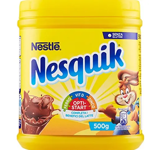NESQUIK OPTI-START Cacao solubile per latte barattolo - 2 pezzi da 500 g [1 kg]