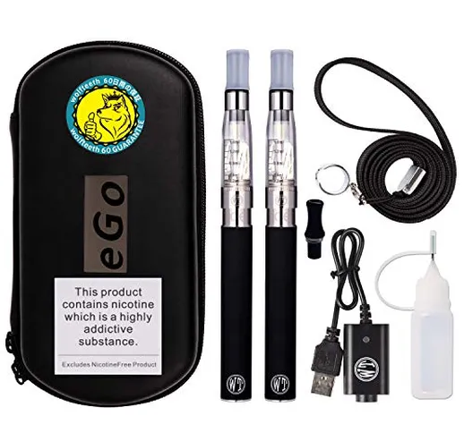 WOLFTEETH 2 Pack CE4 E Sigaretta Starter Kit | 1100mAh Batteria CE4 Atomizzatore Ricaricab...