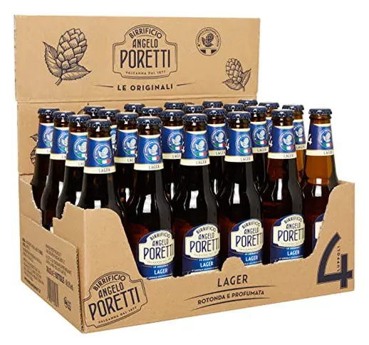 Birrificio Angelo Poretti Birra 4 Luppoli Lager 24 Bottiglie da 33 cl