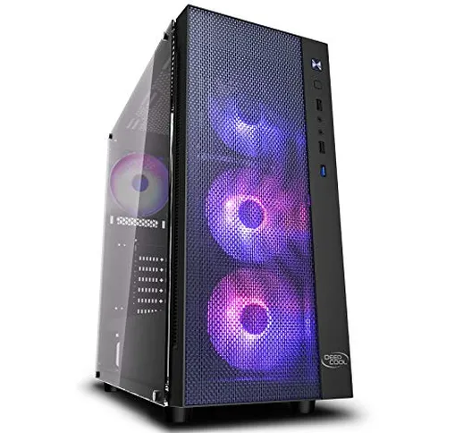 DEEP COOL MATREXX 55 Mesh ADD-RGB 4F, PC Case ATX Compatto, Pannello Frontale in Mesh, 4 v...