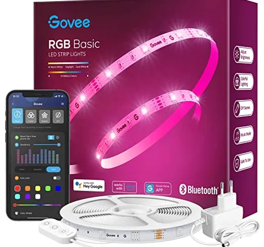 Govee Striscia LED Smart 10m, Strisce LED WiFi RGB Compatibile con Alexa e Google Smart Ho...