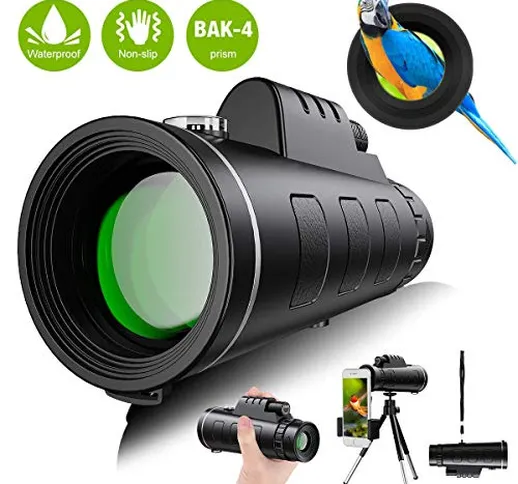 Telescopio Monoculare,50x60 HD BAK4 monocular telescope professionale potente canocchiale...