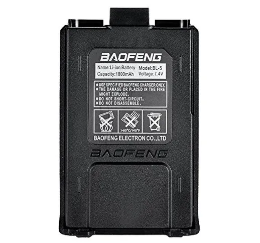 BAOFENG BL-5 Batterie Radio Alta Capacità 7.4V 1800mAh Li-ion Batteria Estesa per Baofeng...