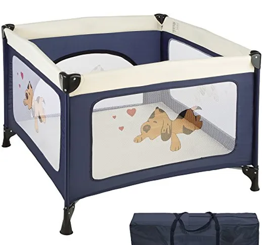 TecTake Box per gioco e nanna lettino da viaggio reticolato campeggio bambini bebé - dispo...