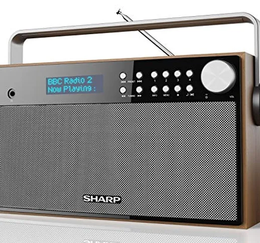 SHARP DR-P355 DAB+ - Radio digitale, Bluetooth, DAB/DAB +/FM, con testo in RDS, funzione s...