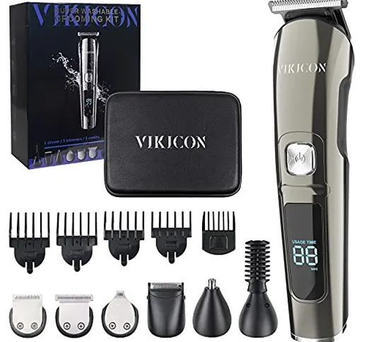 VIKICON Bodygroom 11 in 1 Tagliacapelli Uomo, Regolabarba Professionale, Rasoio Elettrico...