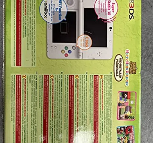 New Nintendo 3DS - Konsole, weiß + Animal Crossing Happy Home Designer + Zierblende - 3DS...
