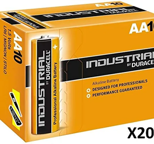 Duracell 20 X AA batteria alcalina Industrial