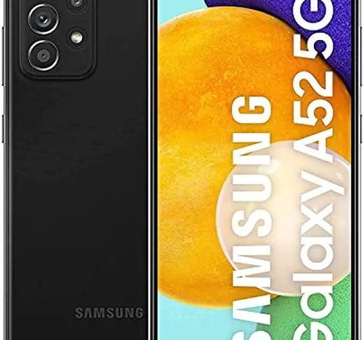 SAMSUNG Galaxy A52 5G - Smartphone 128GB, Dual Sim, Nero