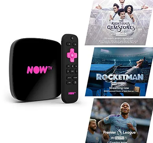 NOW TV - Smart Box con 1 mese di Intrattenimento, Sky Cinema, Bambini + Sky Sports Day Pas...