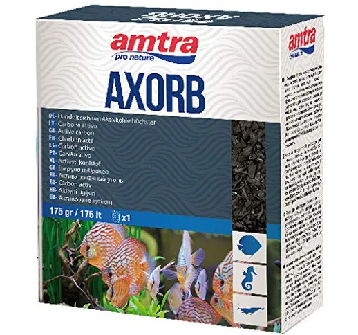 Amtra AXORB - Carbone Attivo di Origine Minerale per acquari, Acqua cristallina, previene...