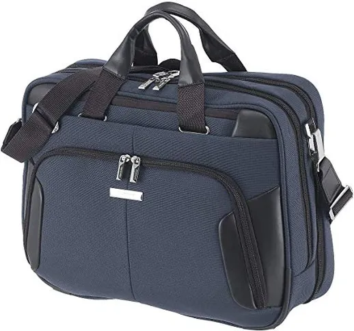 Samsonite XBR Borsa Messenger 2c 15.6" Cartella, Poliestere, Grigio/Nero, 19 ml, 44 cm