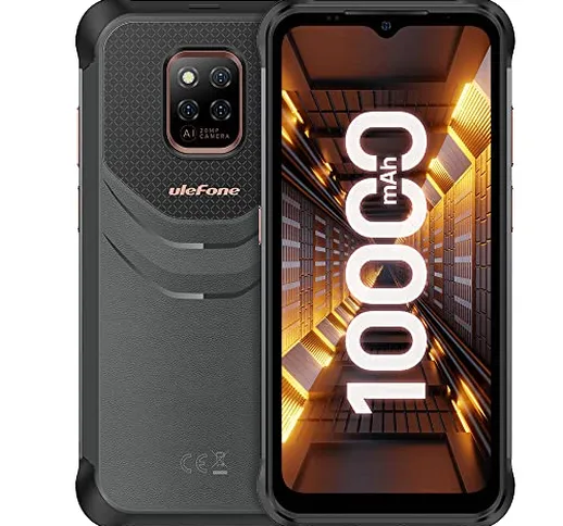 Ulefone Power Armor 14 PRO Android 12 Rugged Smartphone, Batteria 10000 mAh, Helio G85 6GB...