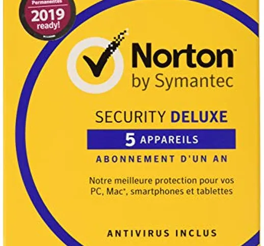 Symantec Norton Security Deluxe 3.0 Base license 5 utente(i) / 1 anno/I, Francese