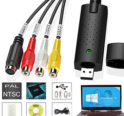 AV Convertitore Audio Video USB 2.0 Analog a Digitale, Scheda di Acquisizione Video, Conve...