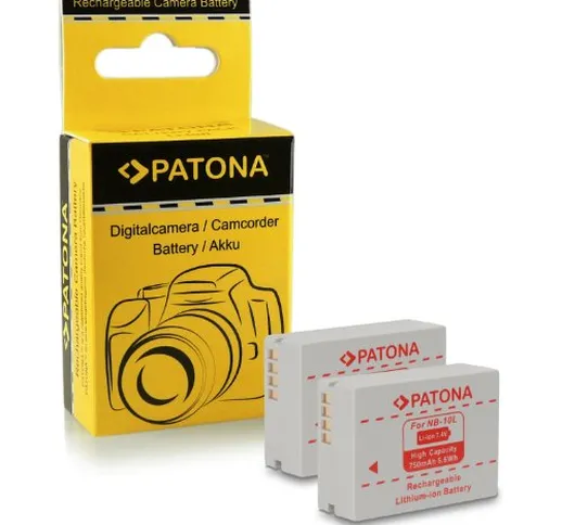 2x Batteria NB-10L per Canon PowerShot G15 | PowerShot G1X | PowerShot SX40 HS | PowerShot...