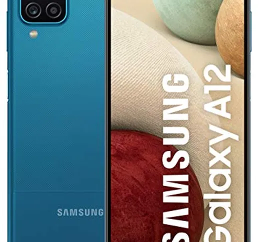 SAMSUNG Galaxy A12 - Smartphone 128GB, 4GB RAM, Dual Sim, Blue
