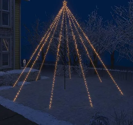 vidaXL - Catena di luci a LED per albero di Natale, per interni ed esterni, 800 LED