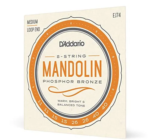 D'Addario EJ74 Phosphor Bronze Set per Mandolino, Tensione Media, 11-40