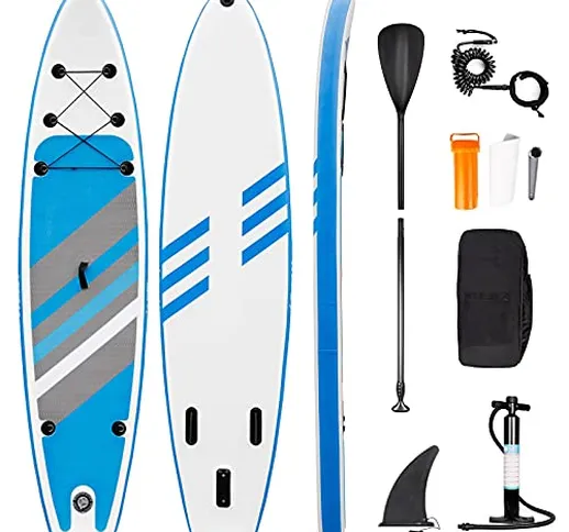 Tavola da SUP Gonfiabile Stand Up Paddle Board - Set tavola da surf con Accessori Completi...