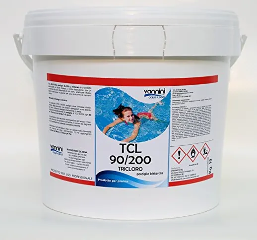 Tricloro 90% pastiglie 200gr TCL 90/200 -10 kg.