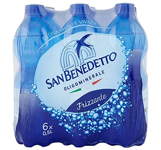 San Benedetto Acqua Minerale Naturale Frizzante, 6 x 0.5 L