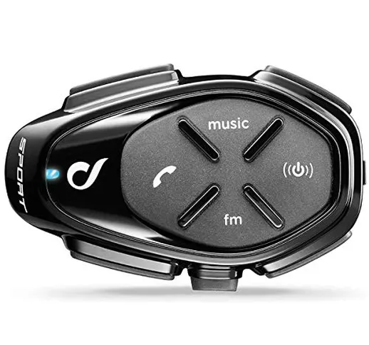 INTERPHONE INTERPHOSPORT Interfono da Moto con Bluetooth, Nero, 1