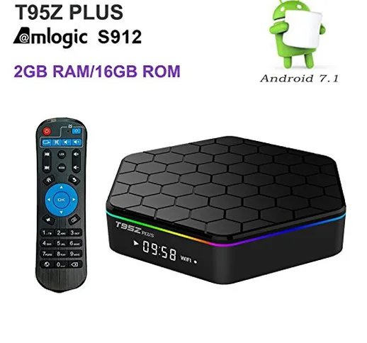 Hindotech 2GB RAM 16GB ROM T95Z Plus Amlogic S912 Octa Core Android TV BOX Media Player 4K...