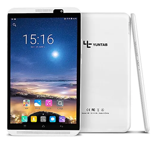 Yuntab H8 PhonePAD 4G Lte Tablet PC, Display da 8 pollici IPS 1280*800, Processore MT6735P...