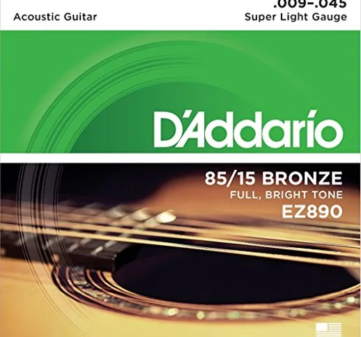 d'Addario EZ890 Set Corde Acustica Ez Great American, Bronzo