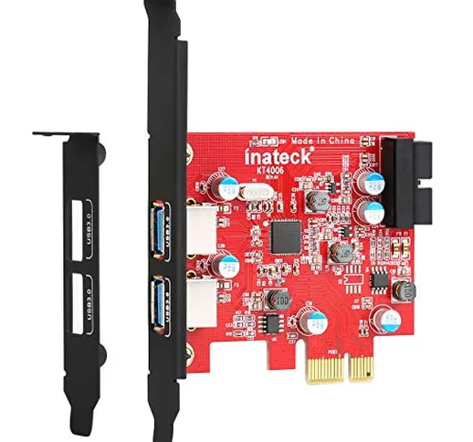 Inateck Scheda PCI Express interna di espansione Hub con 2 porte USB 3.0 e un connettore i...