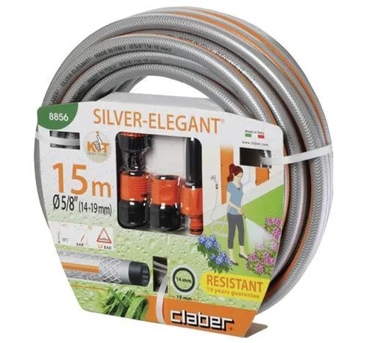 Claber Silver Elegant - Kit tubo Silver Elegant 5/8" 14-19 mm 15 m