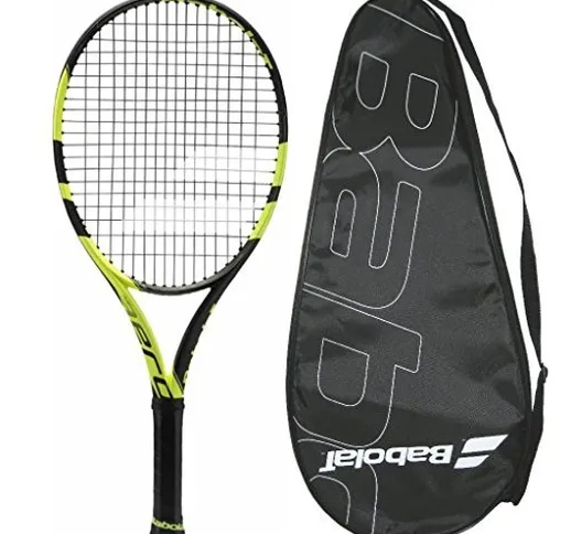 Babolat Pure Aero Junior 26 - 2016 AeroPro Junior - STRUNG with COVER (4-0/8) by Babolat