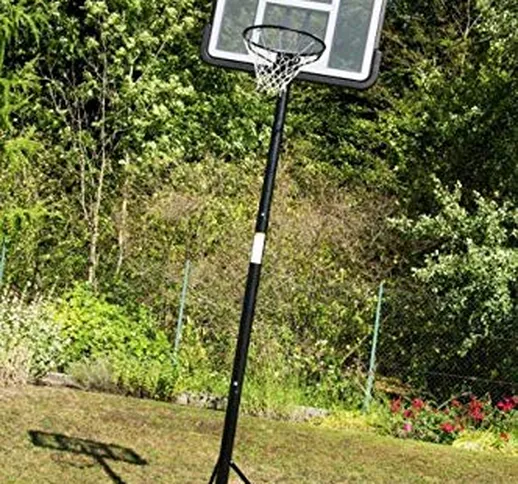POWERSHOT Mobile Basketball Basket - Altezza Regolabile da 2,60 m a 3,05 m - Uso all'apert...