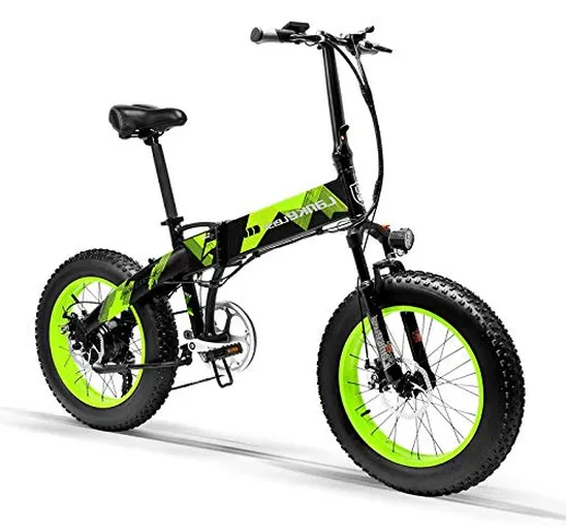 Knewss 1000W 20 Pollici Ruota grassa Pieghevole Bicicletta elettrica 48V 13Ah Batteria Sos...