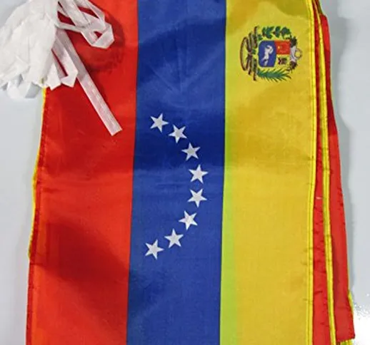 AZ FLAG Ghirlanda 12 Metri 20 Bandiere Venezuela 45x30cm - Bandiera VENEZUELANA 30 x 45 cm...