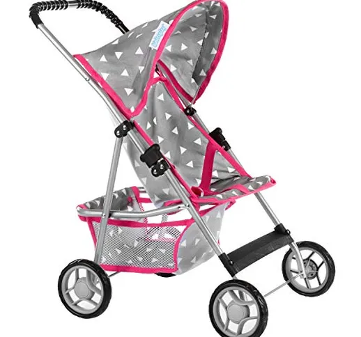 Kinderplay Passeggino per Bambole, Passeggino a Ombrello - Buggy, Carrozzina per Bambole,...