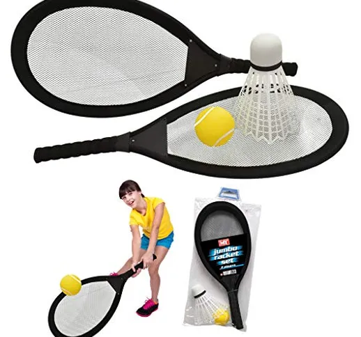 Racchette da Badminton Jumbo da 65 cm con volano e Pallina da Tennis